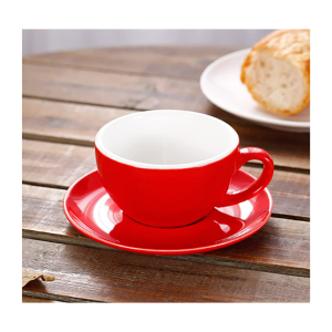 LONGFINE CLASSIC WARE CAPPUCCINO SAUCER 140MM GLOSS RED