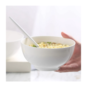 LONGFINE BOWL CHINESE ROUND 100X50MM/WHITE