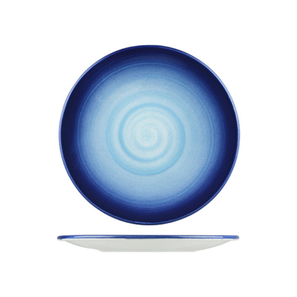 LONG FINE WELLINGTON ROUND COUPE PLATE OCEAN RAY