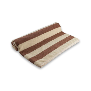 CANASIN POOL TOWEL COFFEE LIGHT BROWN & BROWN, 100% COTTON