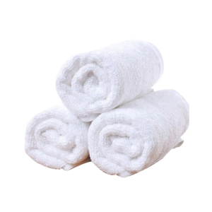 CANASIN FACE TOWEL 100% COTTON PLAIN WHITE