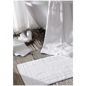 CANASIN BATH MAT 100% COTTON PLAIN JACQUARD